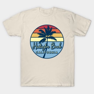 Huntington Beach California Retro Sunset T-Shirt